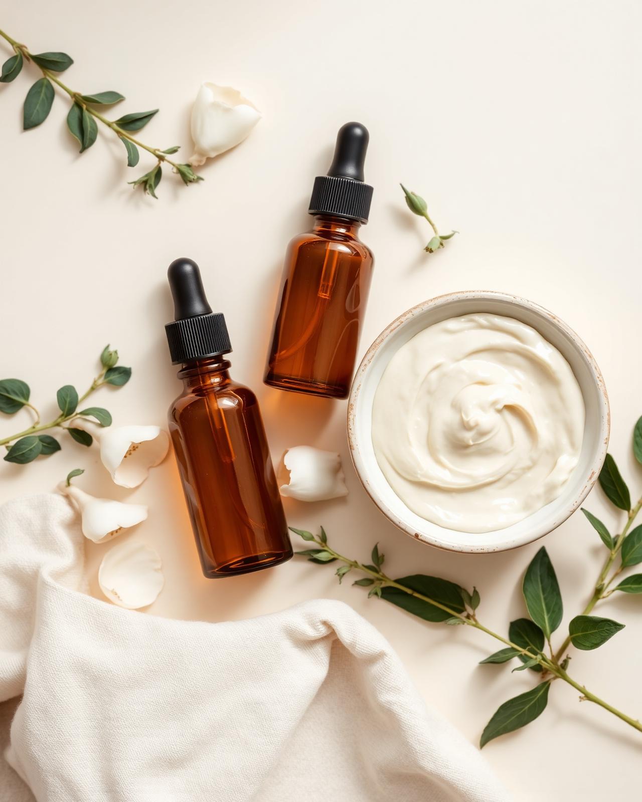 Premium skincare products used in our facial treatments
